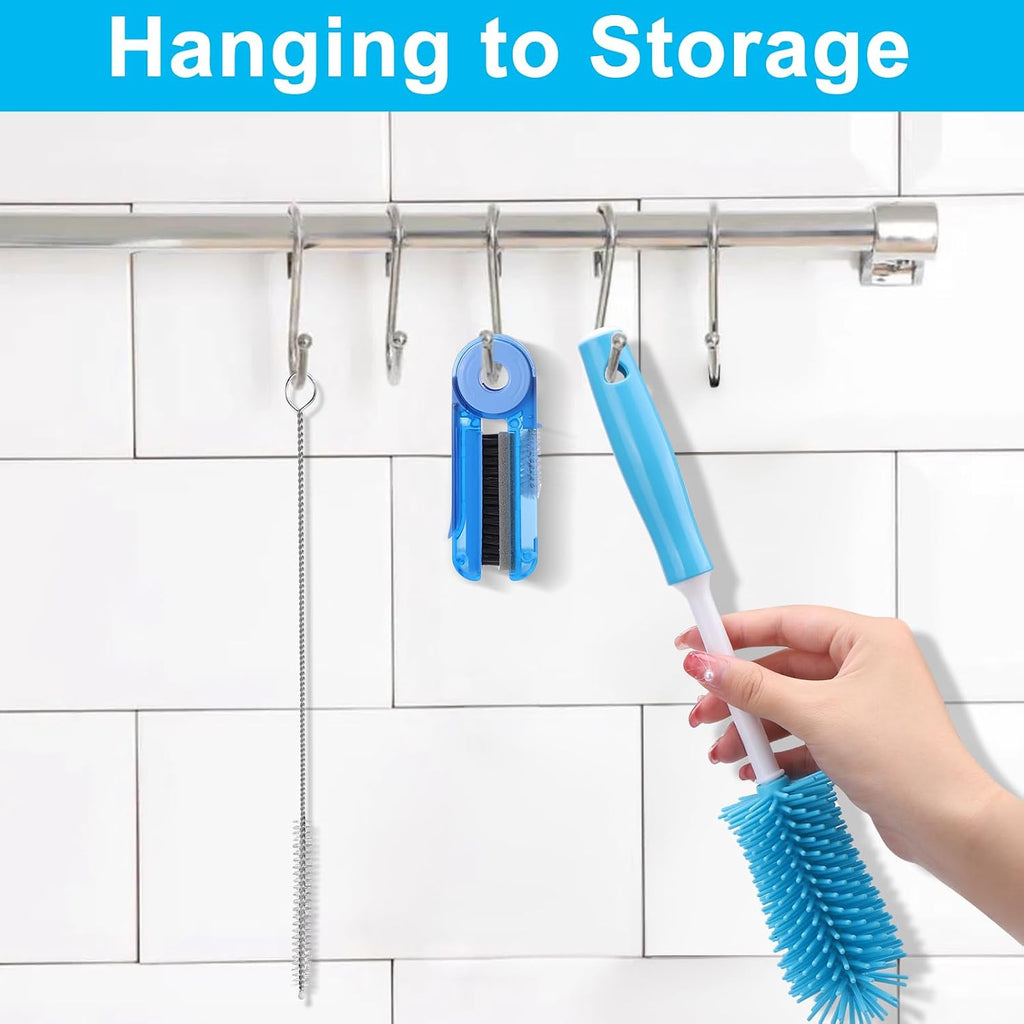 Water Bottle Cleaner Brush Kit for Owala/Stanley/Yeti Tumbler Cup | Multifunctional Bottle Brush and Long Straw