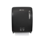 Timeless Hands-Free Mechanical Paper Towel Dispenser, Black, Commercial Grade, Universal Roll Compatibility