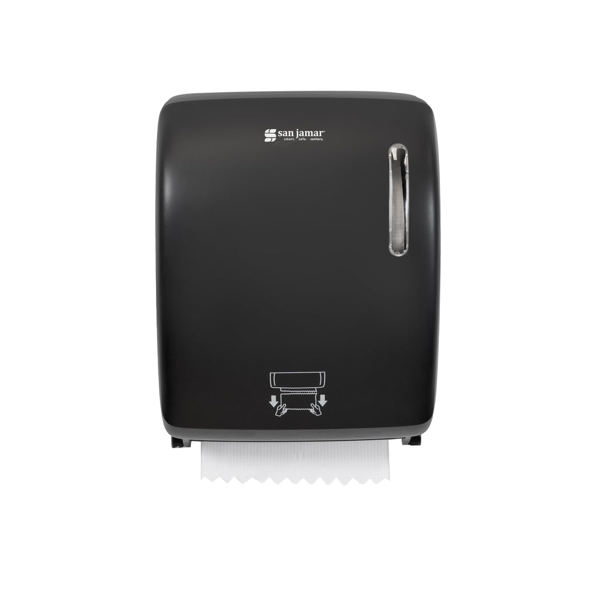 Timeless Hands-Free Mechanical Paper Towel Dispenser, Black, Commercial Grade, Universal Roll Compatibility