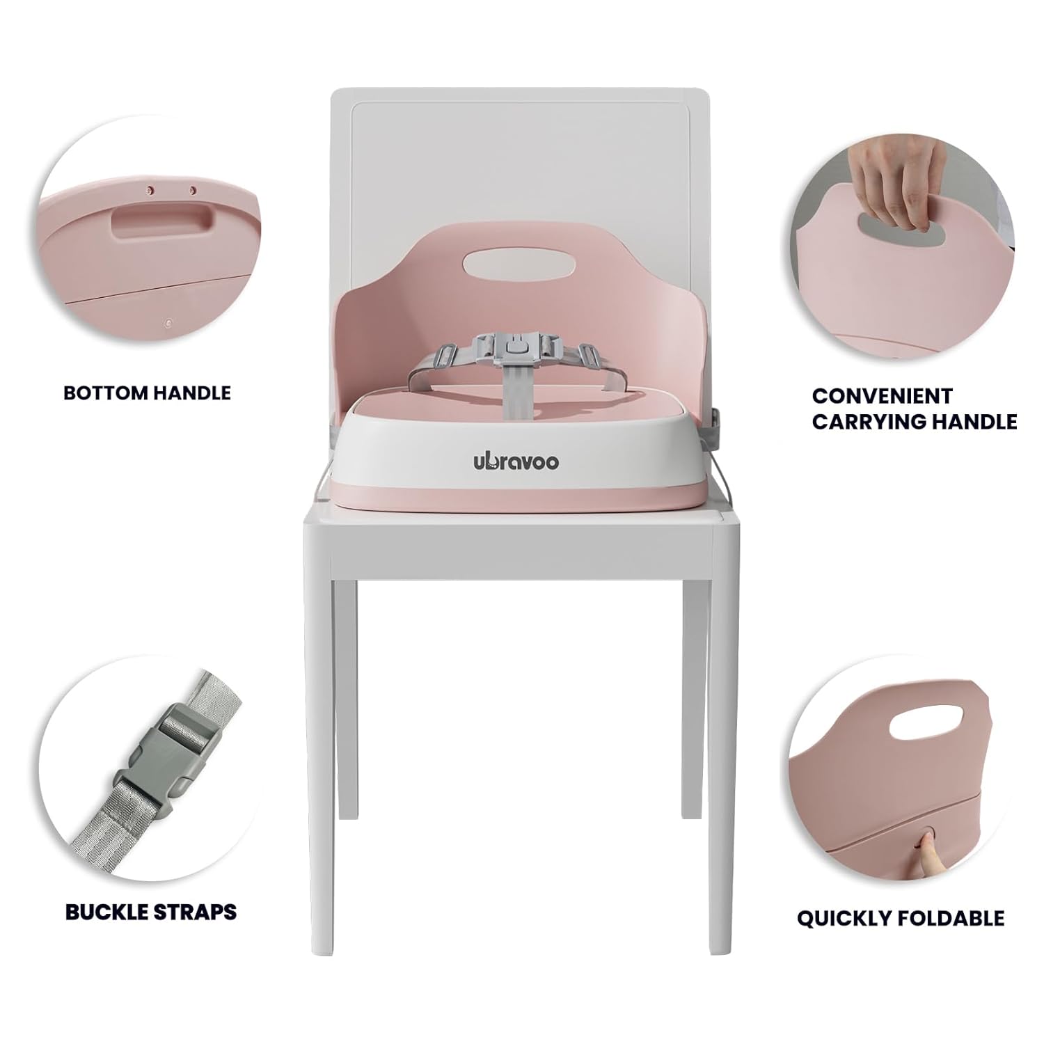 Baby Booster Seats, Portable High Chairs for Babies and Toddlers, HighChair for Baby from 6 Months to 3 Years