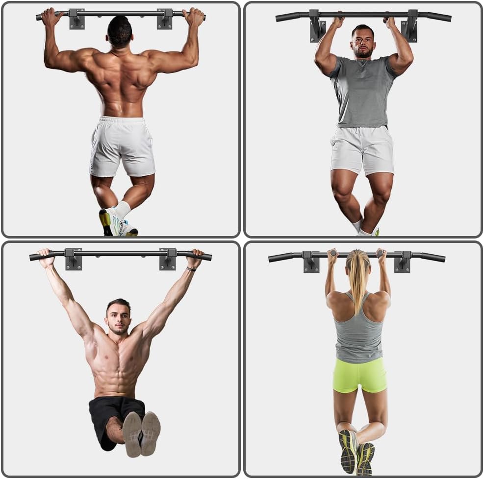 Wall Mount Pull Up Bar, Joist Beam and Rafter Mounted Chin Up Bar