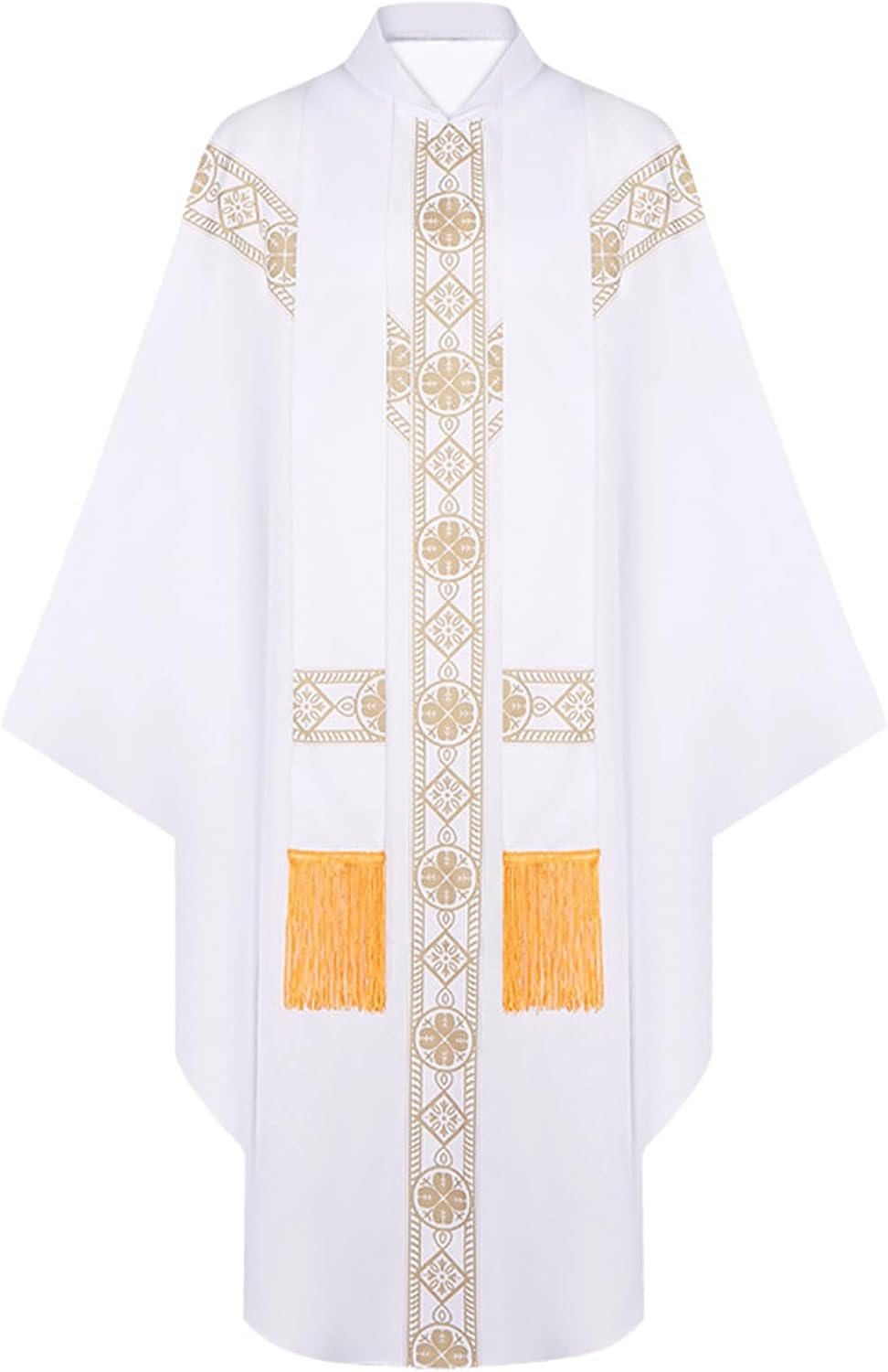Church Catholic Priest Chasuble Vestments Clergy Robes for Men Priest Outfit Church Mass Vestments Robe with Stole