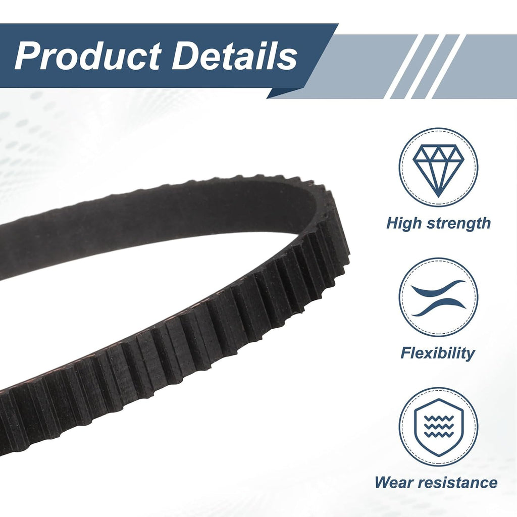 uxcell 5pcs 160XL 037 Timing Belt 80 Teeth Rubber Geared Cogged Belt, 0.37" Width, 0.20" Pitch Mechanical Replacement Belts