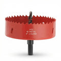 4 Inch Hole Saw, M42 HSS Bi-Metal Hole Cutter with Arbor, Triangular Shank Hole Saw Drill Bit with Spring for Wood, Plywood, Plastic, Gypsum Board, Various Thin Metal Sheets