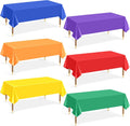 6Pc Plastic Table Cloth Disposable Tablecloth for Rectangle Tables