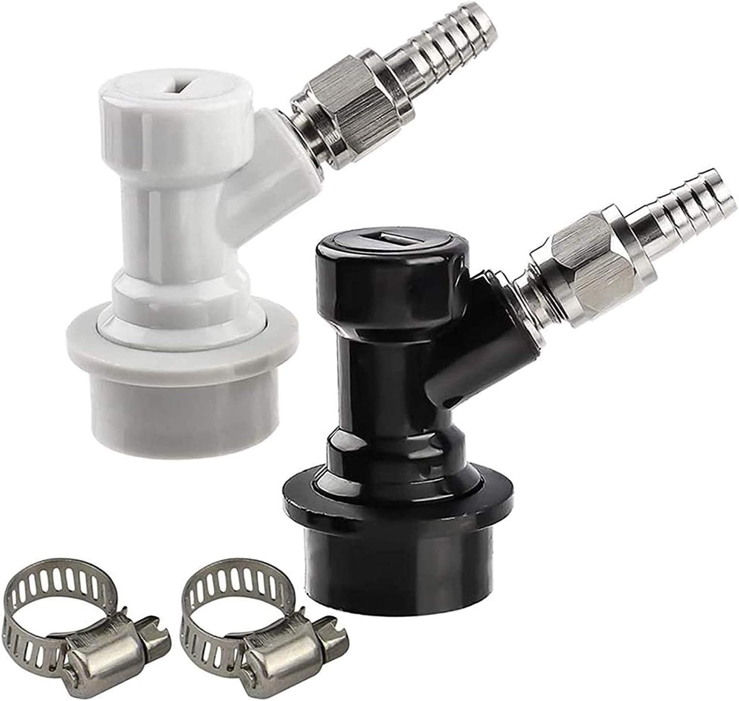 Ball Lock Disconnect Set, Keg Fittings, 5/16''Gas 1/4''Liquid Barbs | Ball Lock Keg Connectors Cornelius Corny Keg