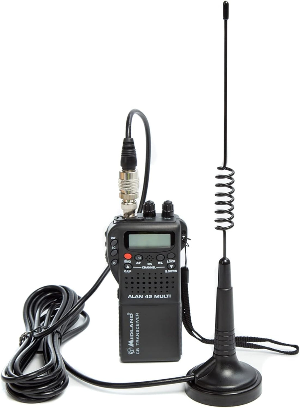 CB Antenna 27MHz Handheld CB Radio Antenna PL259 & BNC Male Magnetic Mount Compatible with Cobra Midland Uniden Maxon