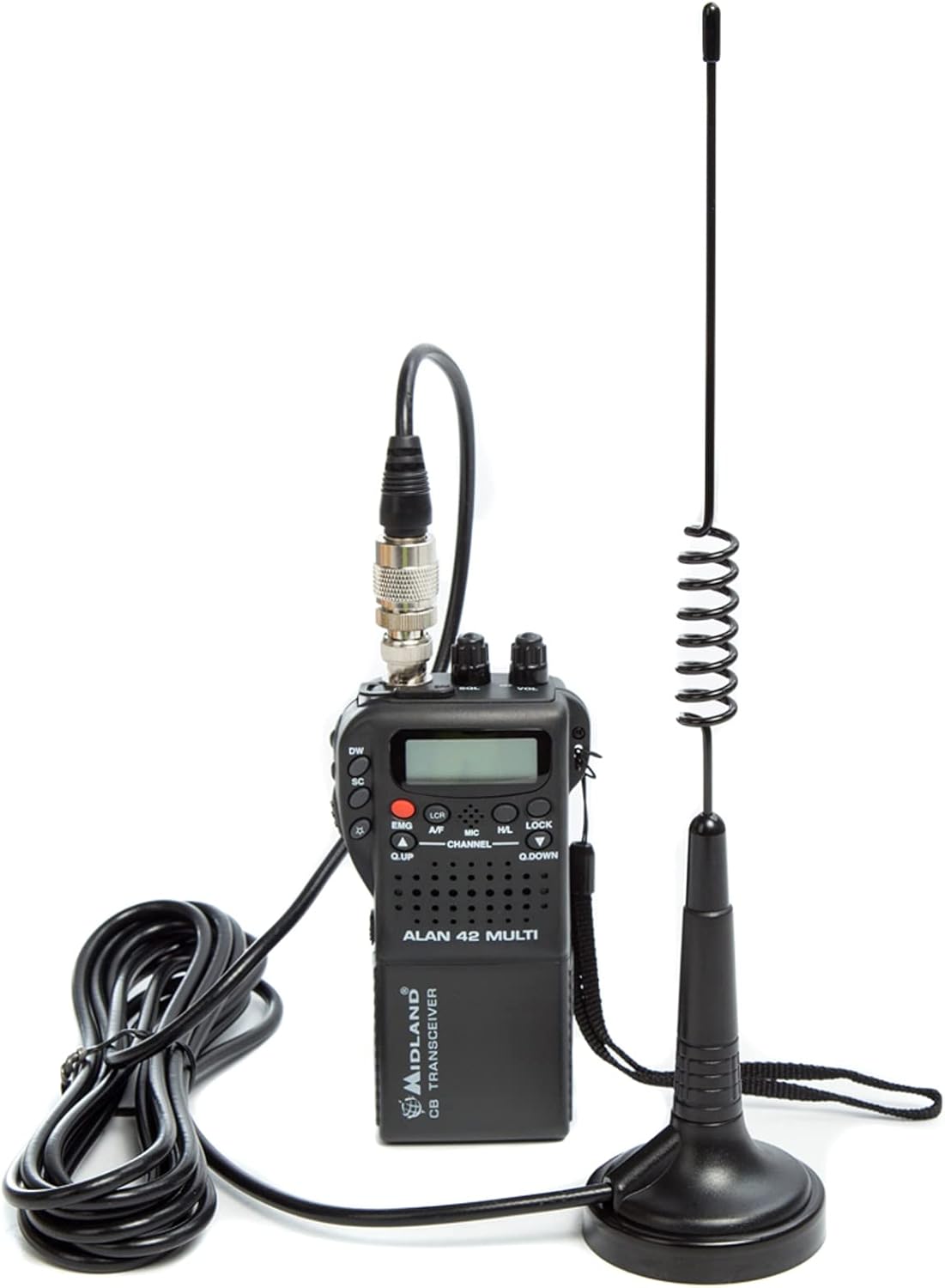 CB Antenna 27MHz Handheld CB Radio Antenna PL259 & BNC Male Magnetic Mount Compatible with Cobra Midland Uniden Maxon