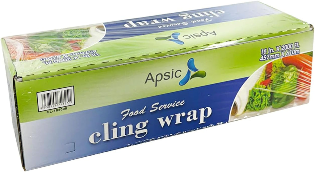 18in x 2000ft Standard Cling Wrap Roll With Serrated Cutter Food Wrap