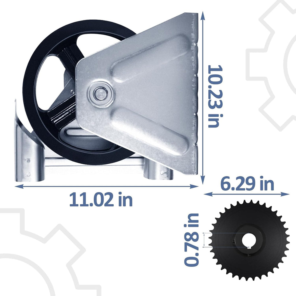 Garage Door Chain Hoist - 4:1 Reduced Drive Heavy Duty Hoist for Roll Up Doors and Jackshaft Garage Door Openers