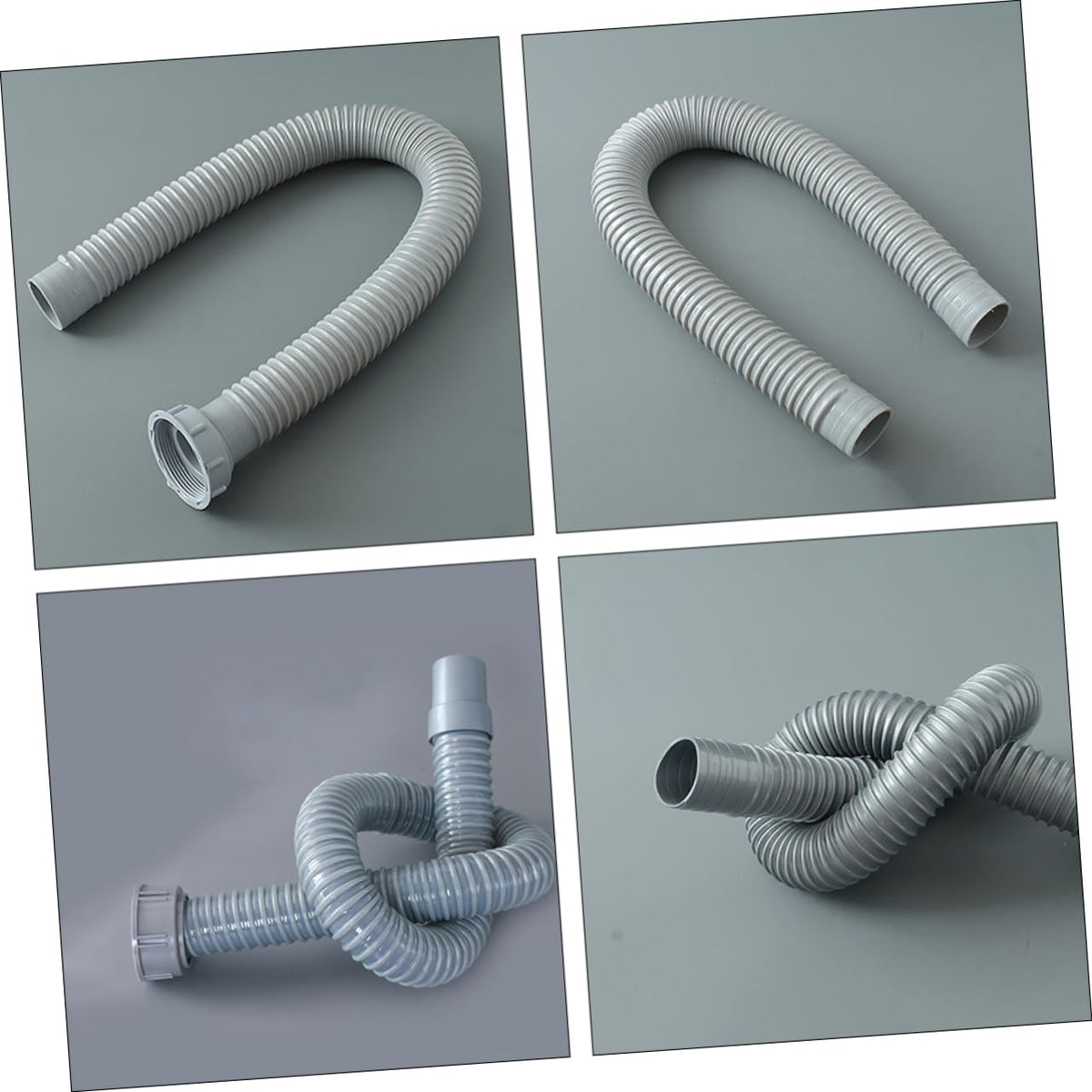 Angoily Flexible Drain Pipe 1m Extension for Washing Machine Bendable Drain Hose Replacement for Kitchen Sink Bath Sink