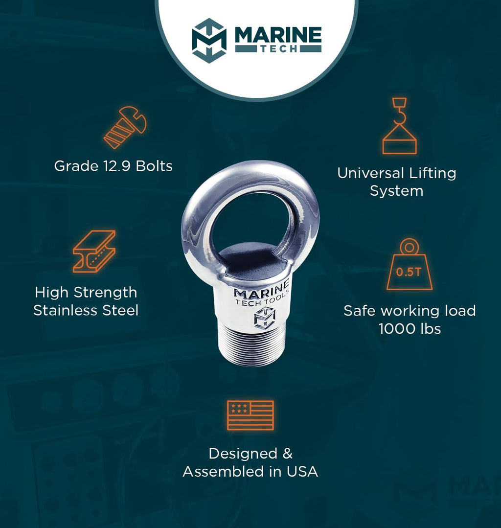 Marine Tech Tools Universal Outboard Lifting Ring AMT0022, Non-Verado