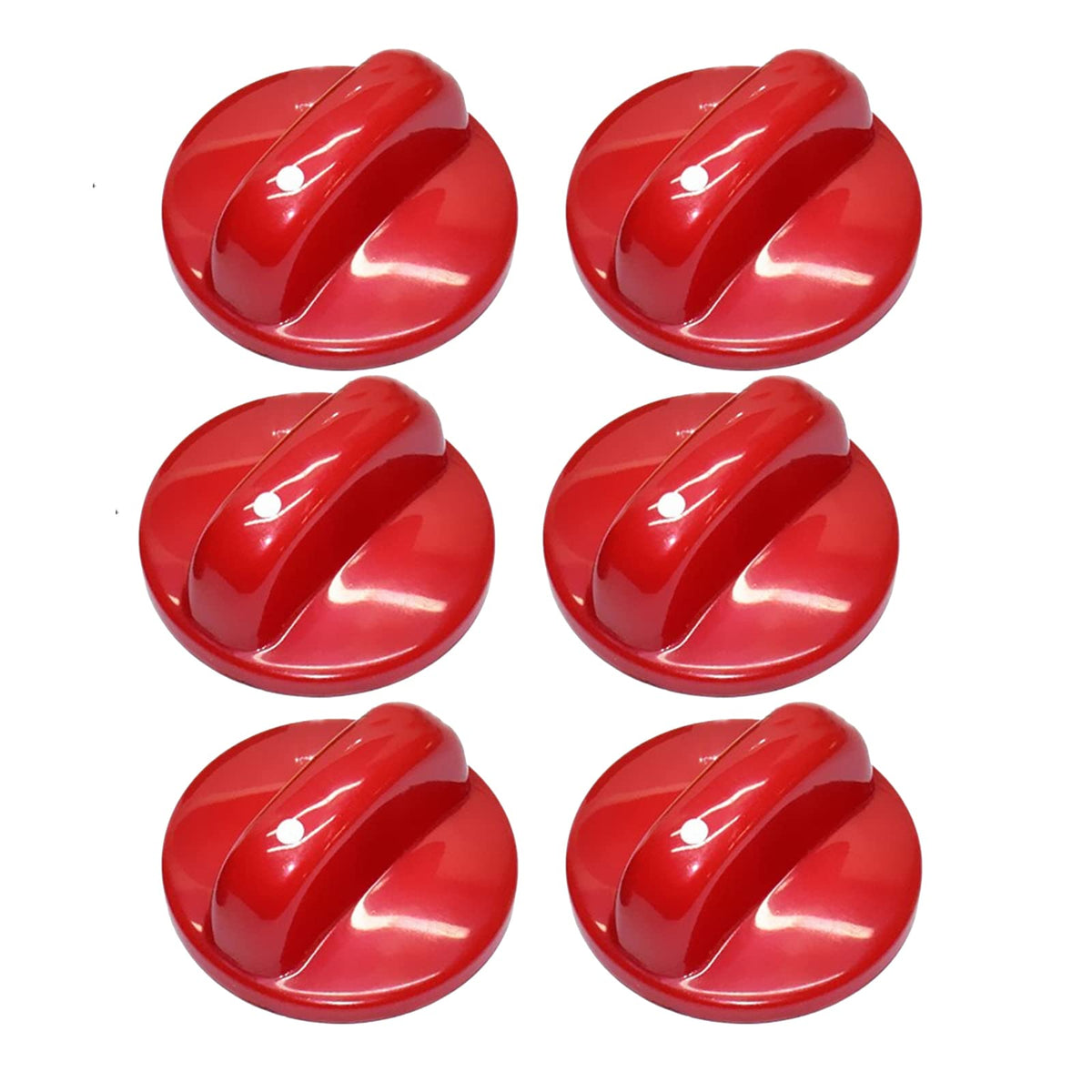 6PCS Universal Gas Stove Control Knobs Replacement Gas Burner Range Control Knob Top Burner Control Dial Knob Range Oven Replacement Ignition Rotary Switch