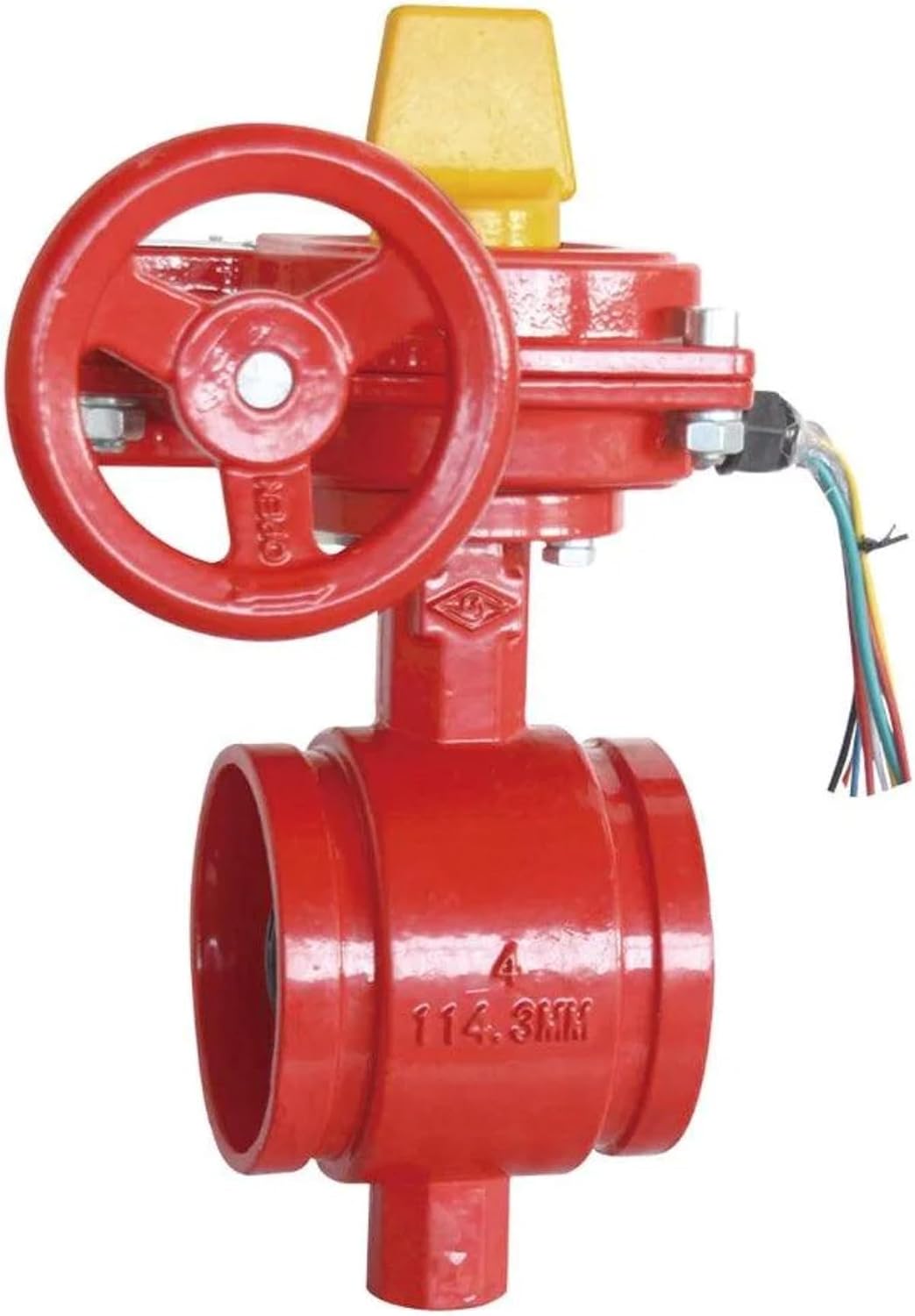 4" MECH GROOVED BUTTERFLY VALVE WITH TAMPER SWITCH, normally OPEN, UL/FM