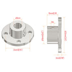 FOCMKEAS 2Pcs 8mm Flange Shaft Coupling, Rigid Coupling