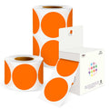 2 inch Round Color-Code Dot Sticker Label, 4 Roll 2000PCS Orange Sticker