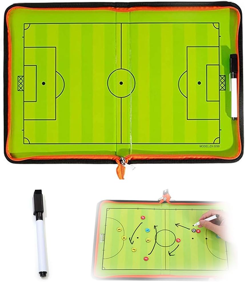 Soccer Coaching Board Soccer Coaches Clipboard Tactical Magnetic Board Kit,Portable Strategy Coaches Board with Dry