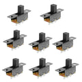 uxcell 8 Pcs 2 Position SPDT 1P2T Panel Mount Vertical Slide Switch 3 Solder Lug Pin