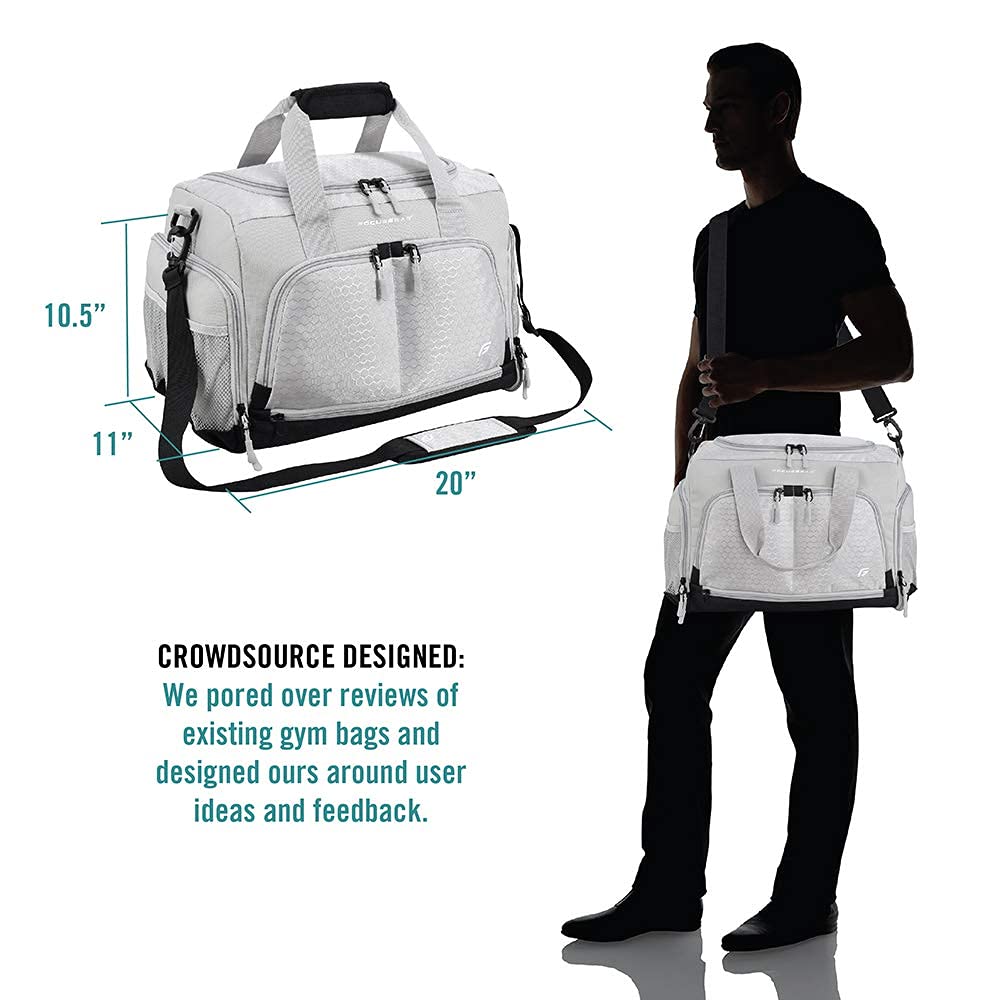 Ultimate Gym Bag 2.0: The Durable Crowdsource Designed Duffel Bag with 10 Optimal Compartments Including Water
