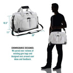 Ultimate Gym Bag 2.0: The Durable Crowdsource Designed Duffel Bag with 10 Optimal Compartments Including Water