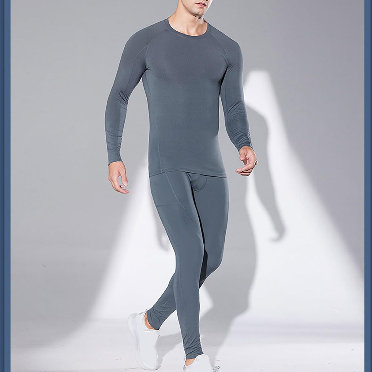 Winter Thermal Underwear for Men Cold Weather Fleece Lined Top Bottom for Running Sport Long Johns Base Layer