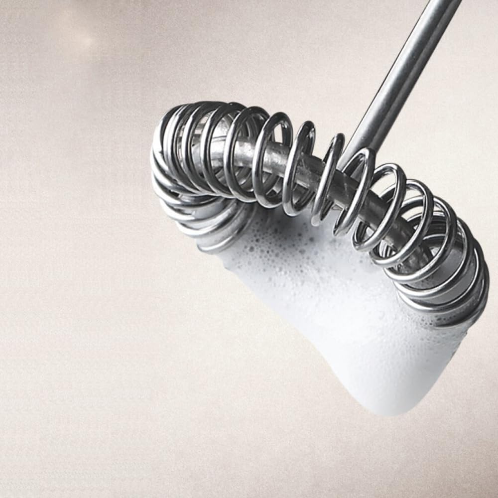 Milk Frother with Counter Stand, The Original Steam-Free Frother, Black