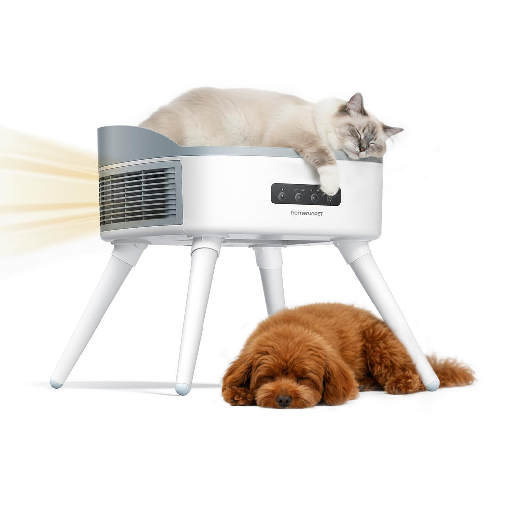 Pet-Safe Space Heater with Heated Cat Bed