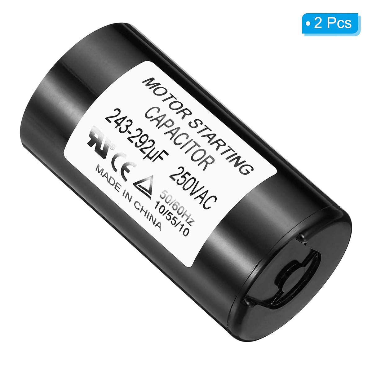 PATIKIL Motor Start Capacitor, 2 Pack 243-292uF/Mfd 250V 50/60Hz CD60 Run Capacitor