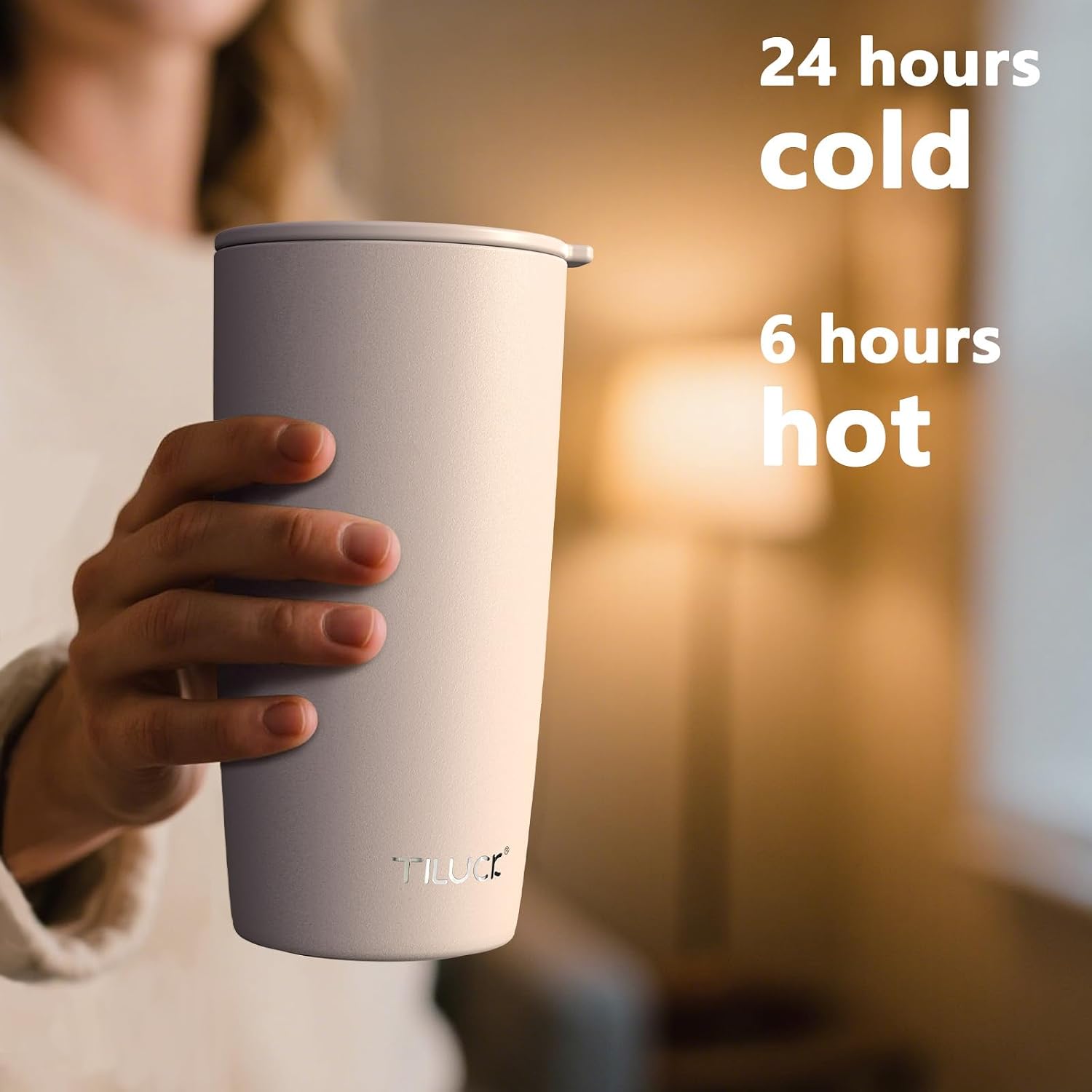 20 oz Insulated Coffee Tumbler with BPA-Free Lid | Travel Coffee Mug, Dishwasher Safe, Cup Holder Friendly