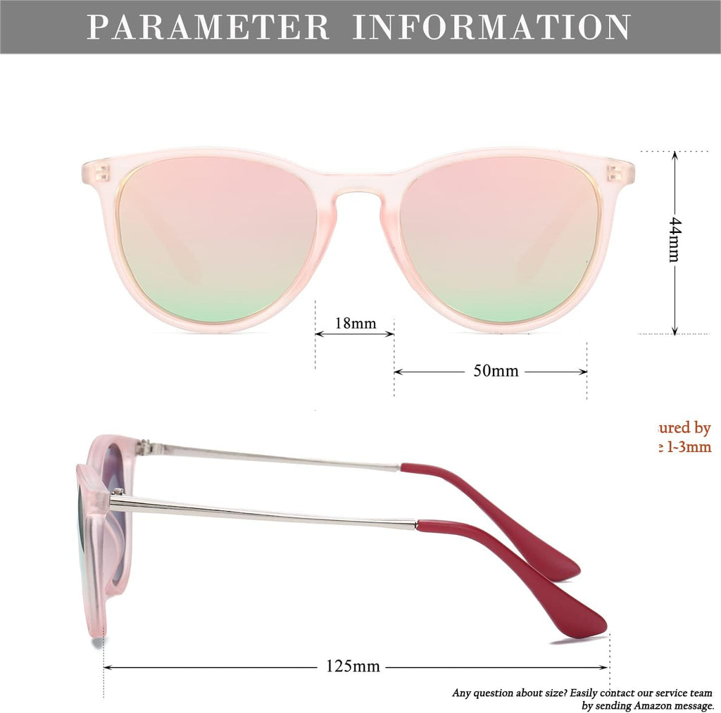 Polarized Kids Sunglasses for Girls Boys, 100% UV Protection for Children Sun Glasses, 50MM