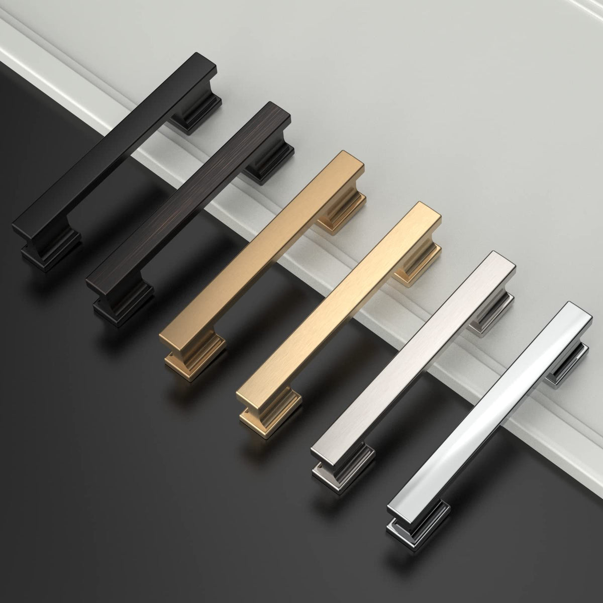 10 Pack 3.75 inch Brushed Brass Kitchen Cabinet Handles