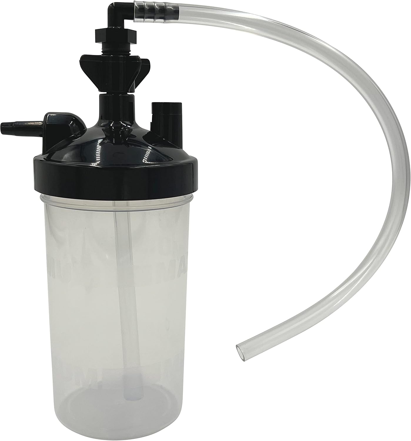 Oxygen Humidifier Bottle, 350ml with Safety Valve and 12 inch Adapter Tubing – OTC Accessory Compatible with Many