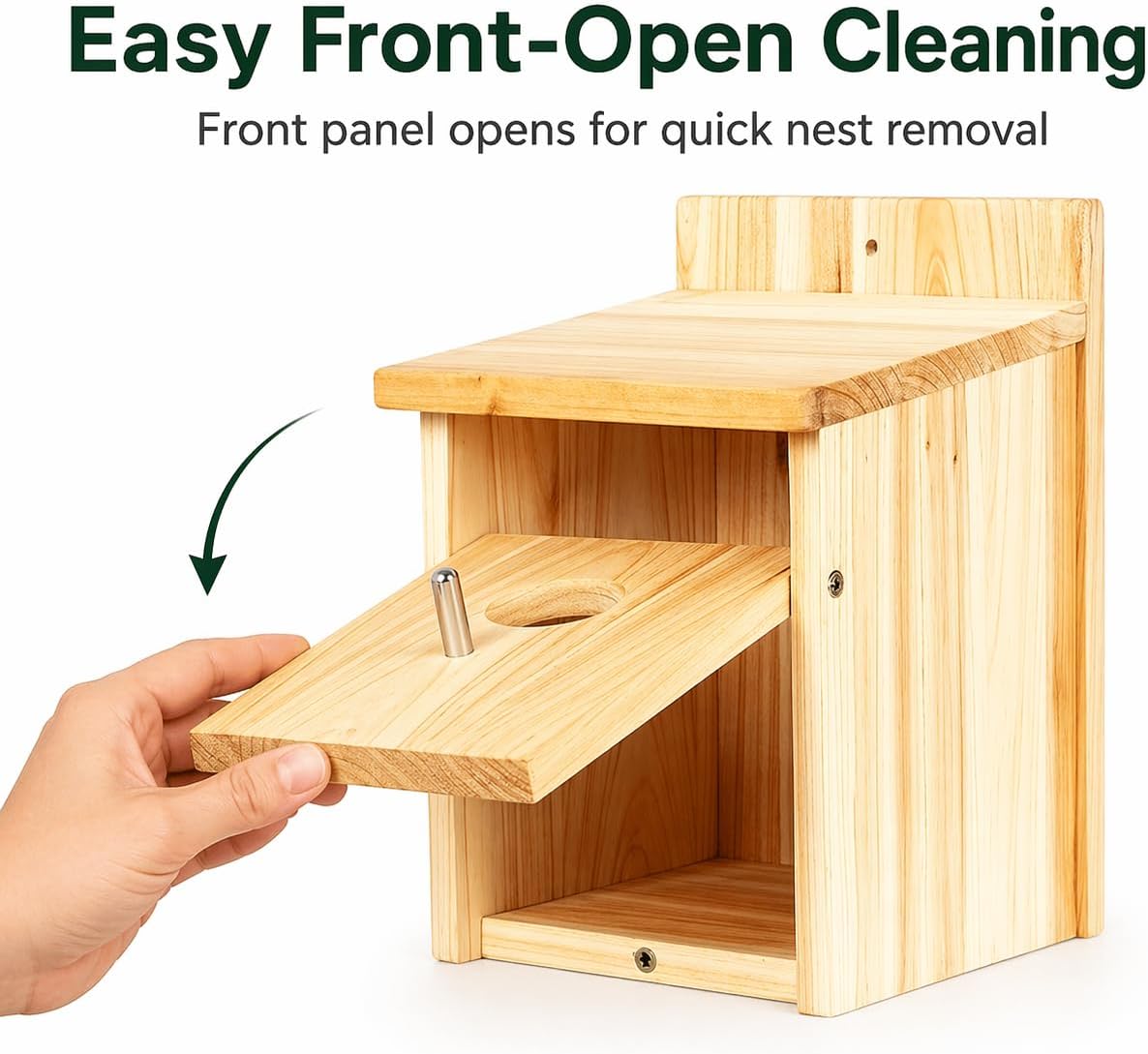 Wooden Bird Houses for Outside Birdhouses Nest Bluebird House for Cardinals Finch Wren Swallow for Garden Viewing 1B