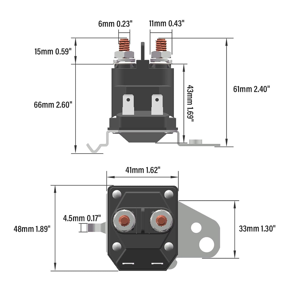 762-1261-211-51 762-1261-211-50 Starter Solenoid 12V Lawn Mower Replacement Lawnmower Parts for Trombetta Cub Cadet Craftsman Husqvarna 862-1241-211-12 725-06153A 532192507
