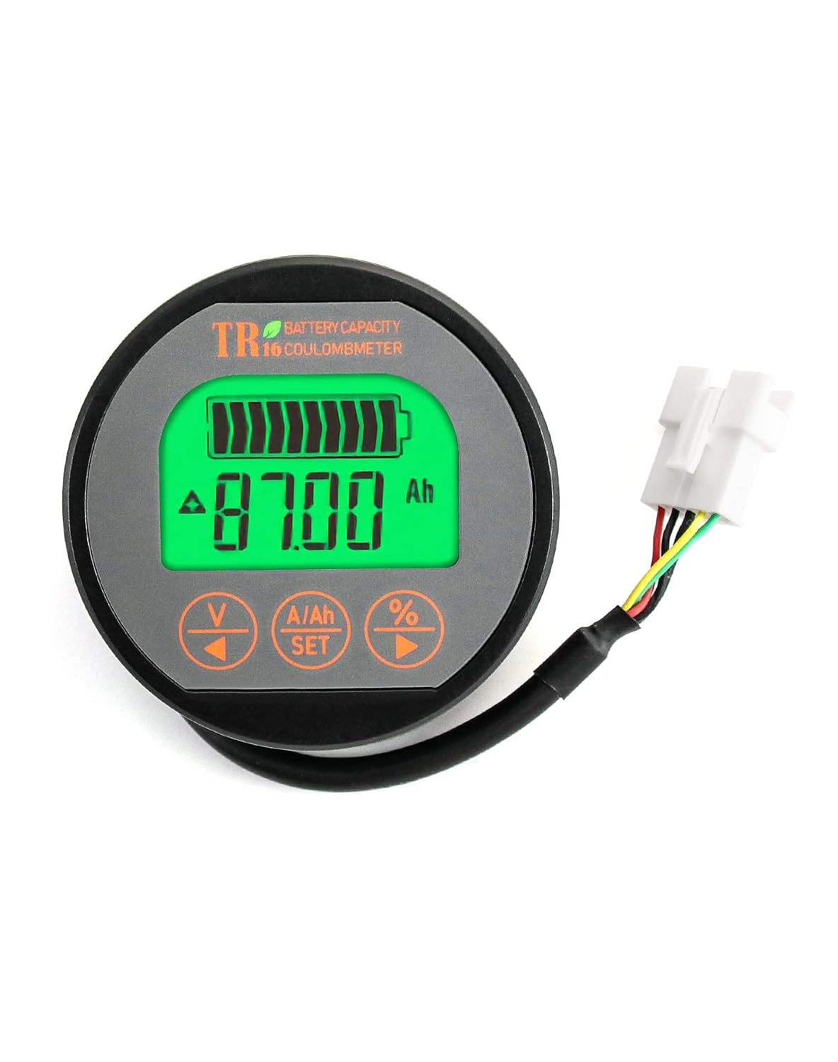 Battery Monitor Voltmeter Ammeter, Voltage Range 8V-80V and up to 500A, Voltage Current Meter with 13 ft Custom Cable