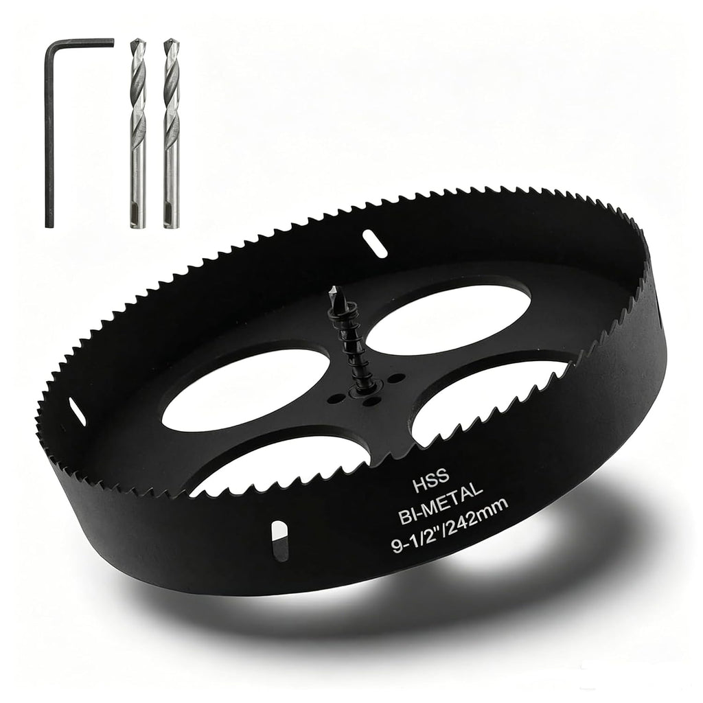 9.5-inch Hole Saw with Arbor for Wood Plastic Drywall Thin Metal
