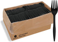 [1000 Pack] Disposable Plastic Forks-Party Dimensions Bulk Black Disposable Silverware Plastic Cutlery Fork (1000