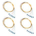 6-Strand LC OS2 Singlemode Pigtail 1.2m, 4-Pack