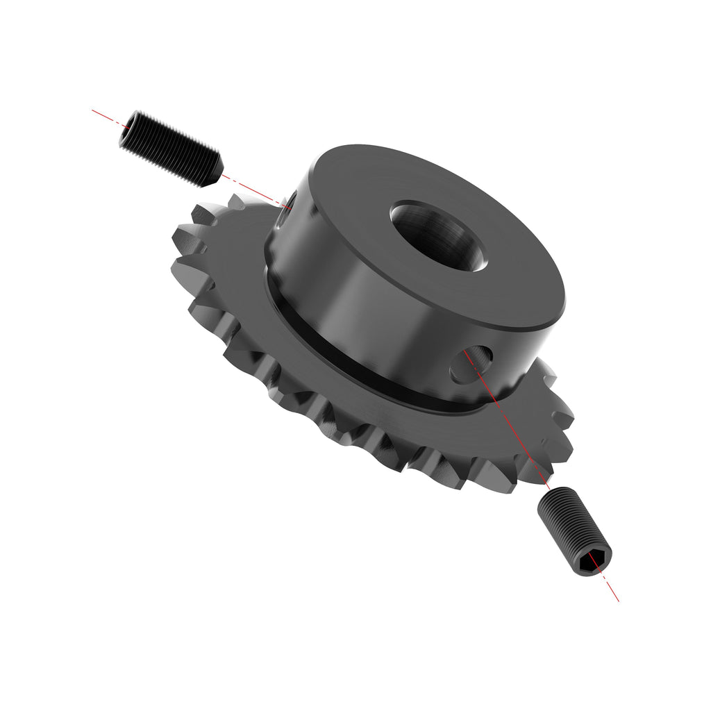 FOCMKEAS 20 Tooth Roller Chain Sprocket, 25 Chain, 19mm Bore