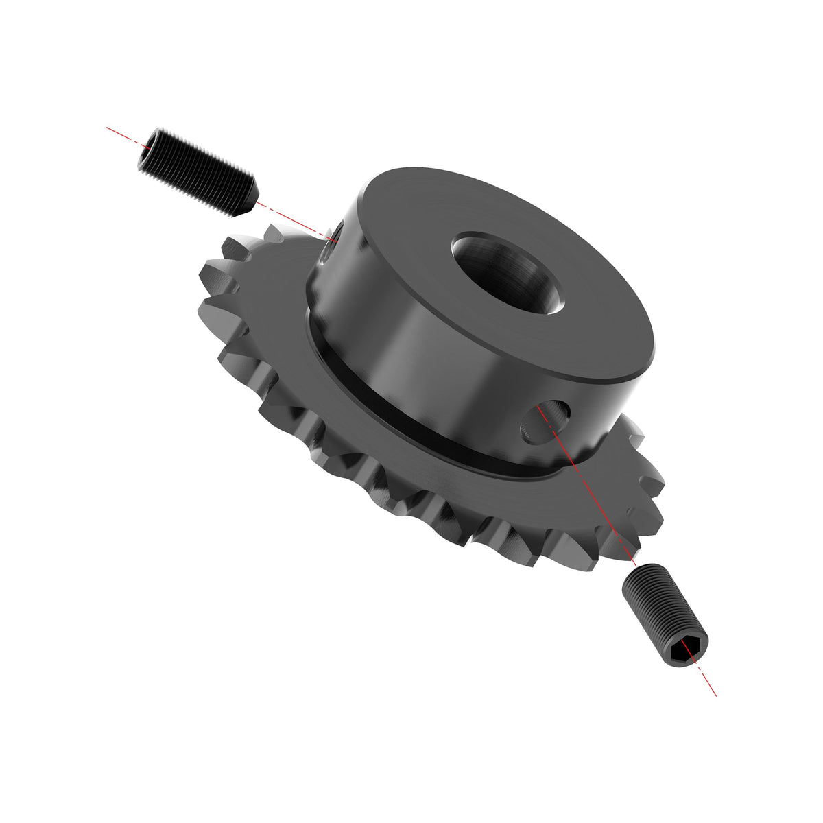 FOCMKEAS 20 Tooth Roller Chain Sprocket, 25 Chain, 19mm Bore