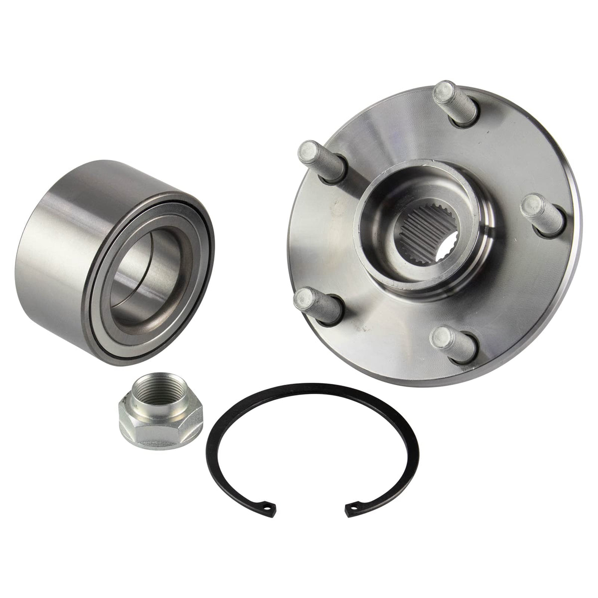 TRQ Front Wheel Bearing & Hub Kit with ABS Sensor