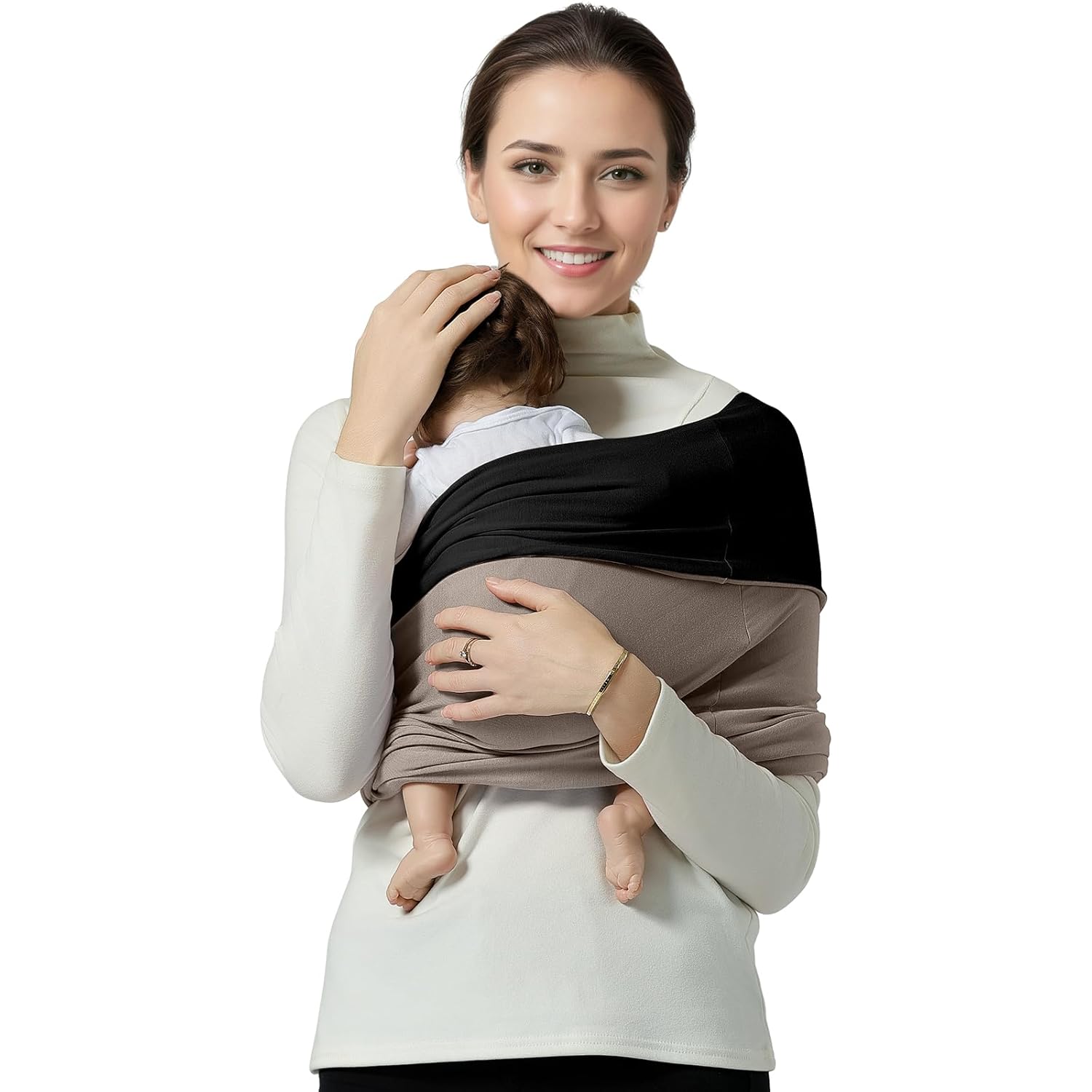 Baby Wrap Carrier, Lightweight Baby Wearing Wraps for Newborn and Infant, Soft Swaddle Holder Carrier, Cozy Baby