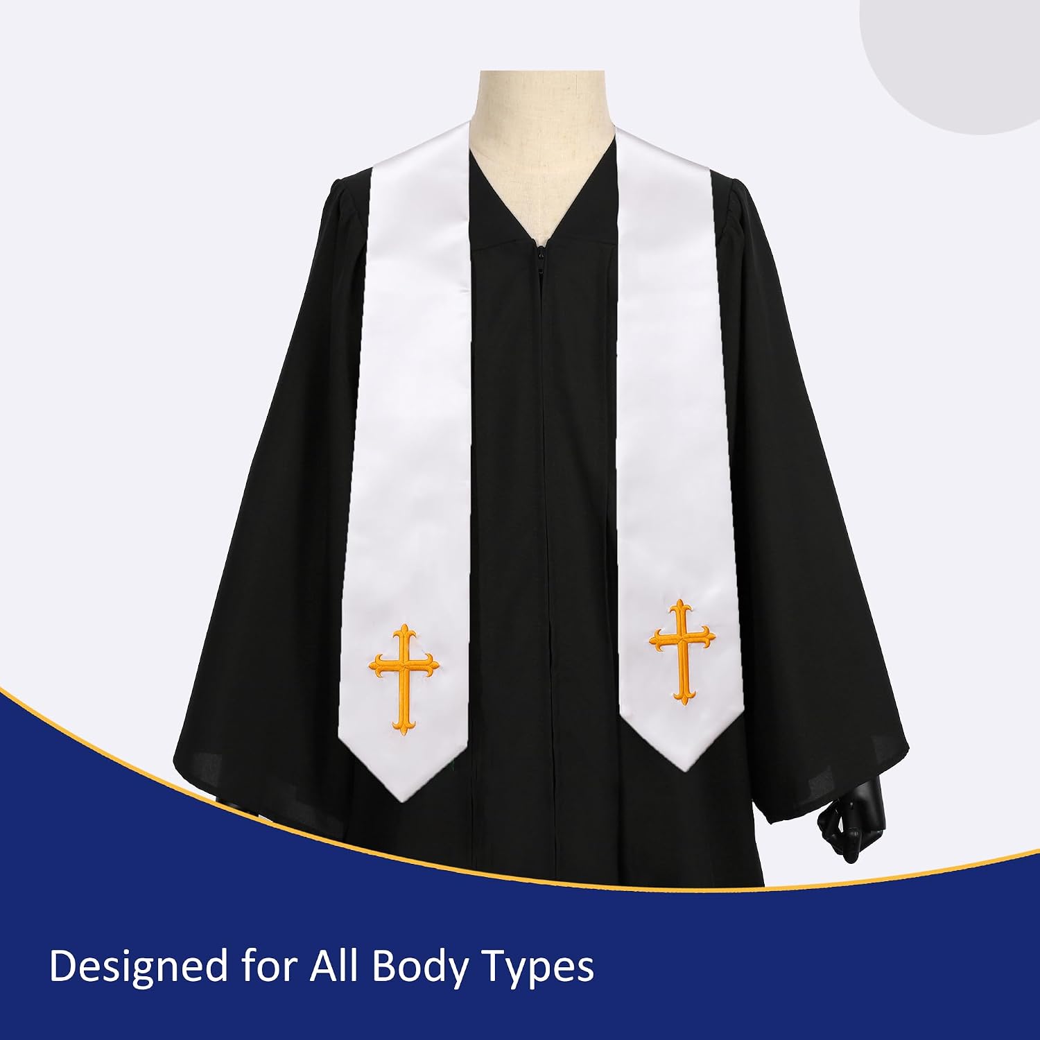 Clergy Stole & Choir Stole with Embroidered 60/72"