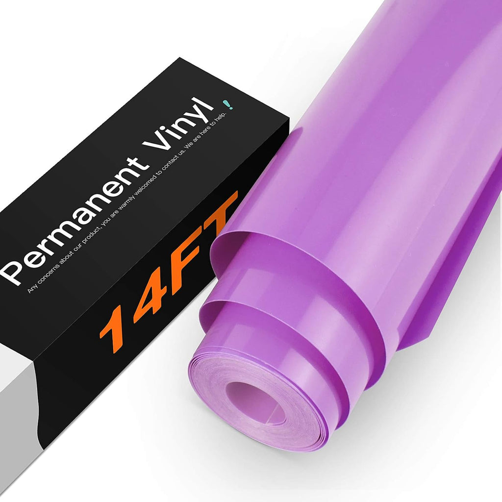 Glossy Light Purple Permanent Vinyl Roll, 12" x14FT, for Craft Project