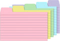 3x5 Tabbed Index Card Dividers with Tabs Blank, Colored, 100 Pack | 3 x 5 Inch, Lined, 220 GSM Thick Paper, Alphabet