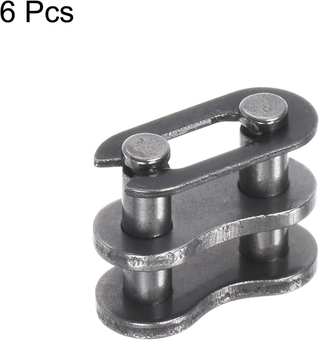uxcell 6Pcs #25 Chain Master Connector Link Roller, 1/4" Pitch Carbon Steel, Standard Connecting Split Links for 04C Chain