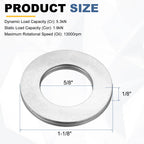 uxcell 10 Sets NTA1018 Thrust Needle Roller Bearings with Washers, ID 5/8"