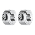 MECCANIXITY 2Pcs Shaft Collar 8mm Bore Single Split 304 Stainless Steel Clamping Shaft Collars for Industrial Automation Conveyor Belt Systems