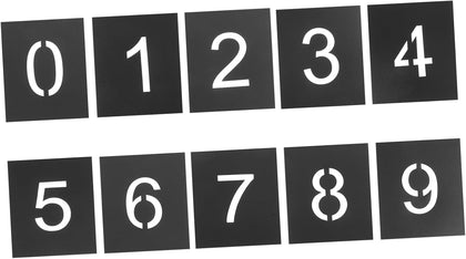 0-9 Number Stencils Set for Painting Reusable Door and Mailbox Number Templates for Address and Curb Painting