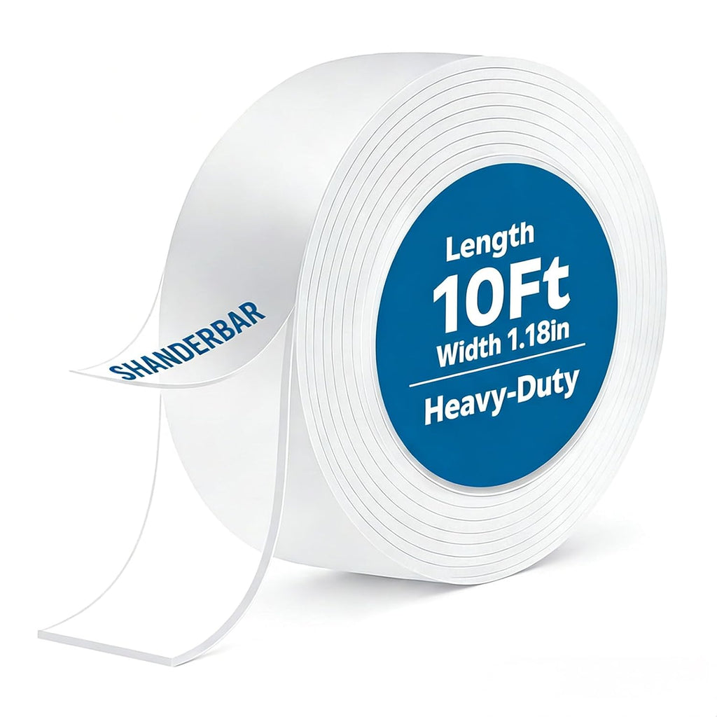 Nano Tape Double Sided Heavy Duty - 9.8FT No Residue, Washable, Traceless